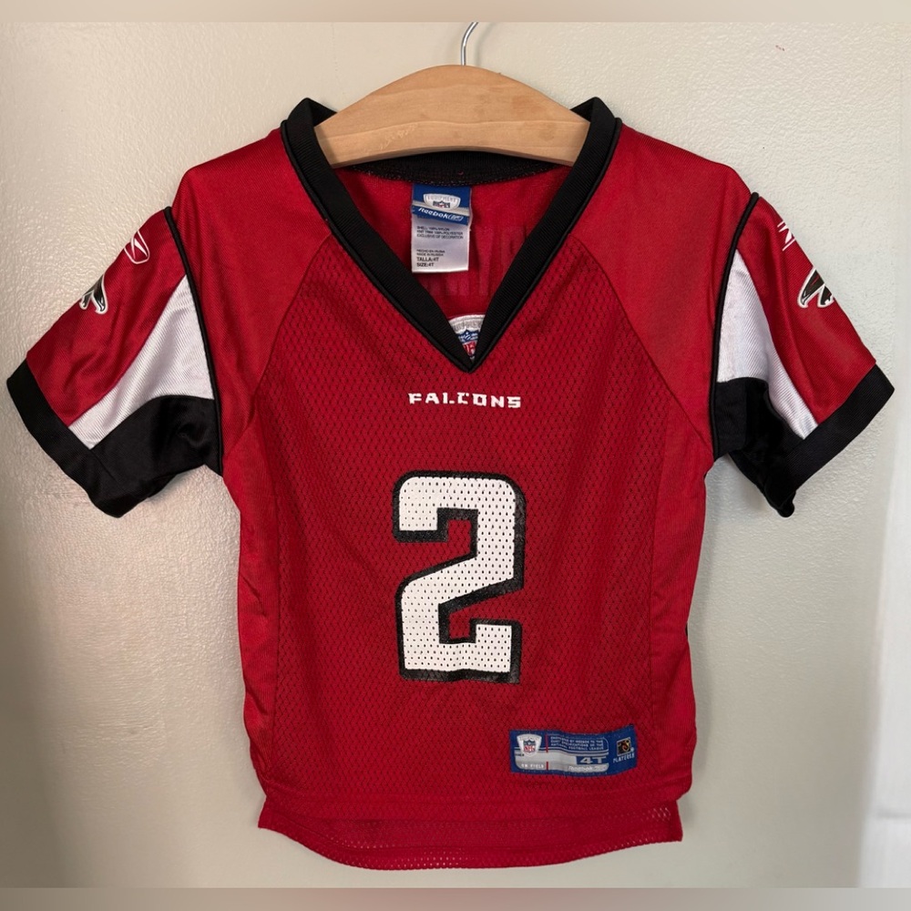 Reebok NFL Atlanta Falcons Ryan 2 Red Black White Jersey Shirt Youth XS 4T
